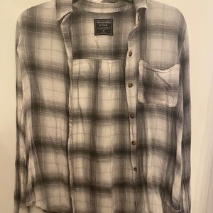 Abercrombie and Fitch Black and White Flannel